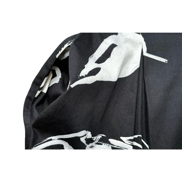 RALPH LAUREN Black & White Floral Fit Flare Dress Pockets Size 6 - Picture 4 of 10